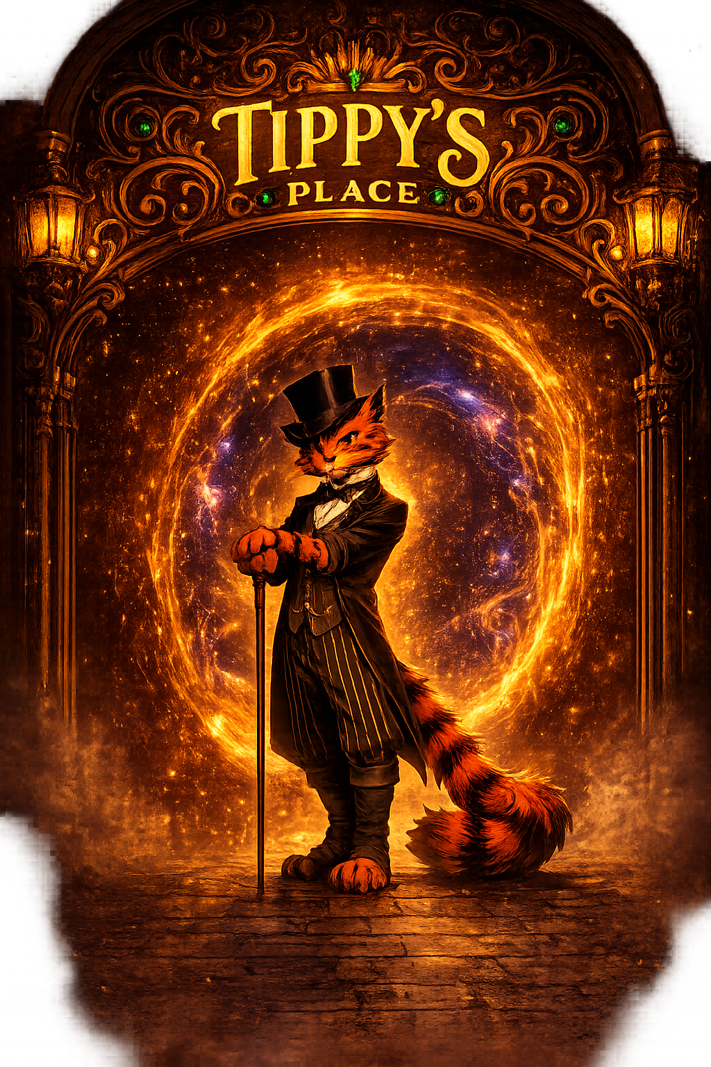 Tippy welcoming visitors to Tippy's Place